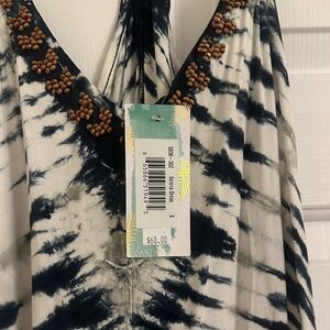 Santimon Strapless Tie-Dye Dress